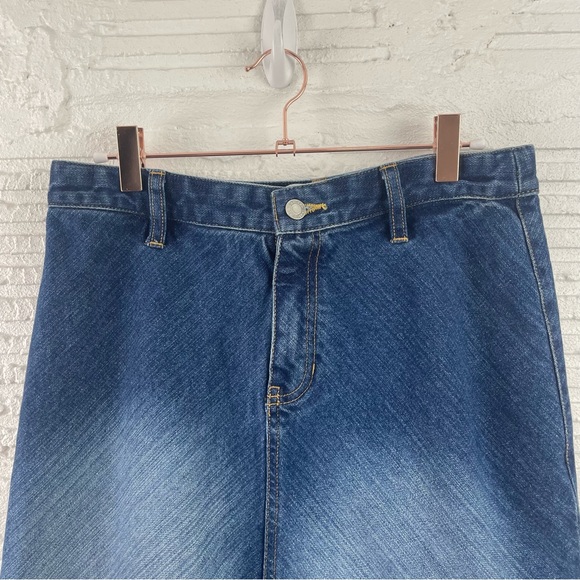 GAP Jeans Y2K Midi Length Denim Skirt Slight A-Line 100% Cotton Size 4 - Picture 2 of 10